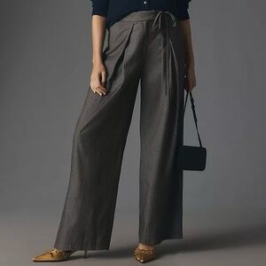 avec les filles wide leg pinstriped trousers